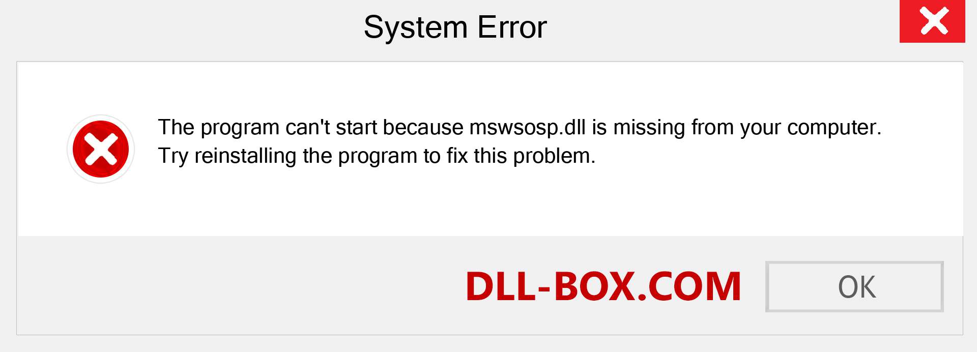  mswsosp.dll file is missing?. Download for Windows 7, 8, 10 - Fix  mswsosp dll Missing Error on Windows, photos, images